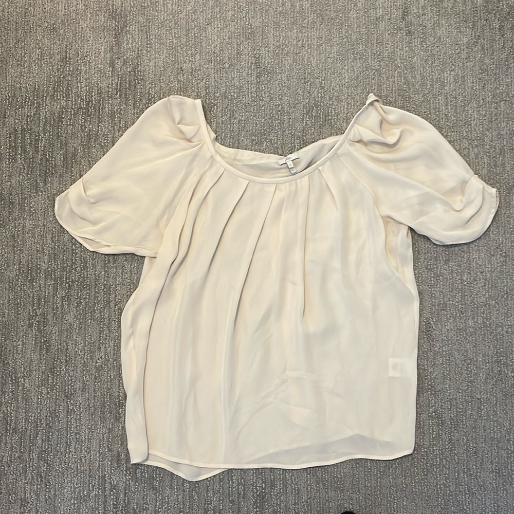 Joie cream silk top